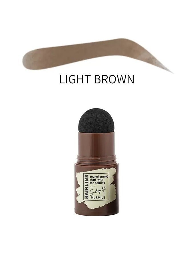 Hairline eyebrow shaping powder is not easy to smudge, waterproof and sweat-proof, and modifies the hairline - light brown - Image 1