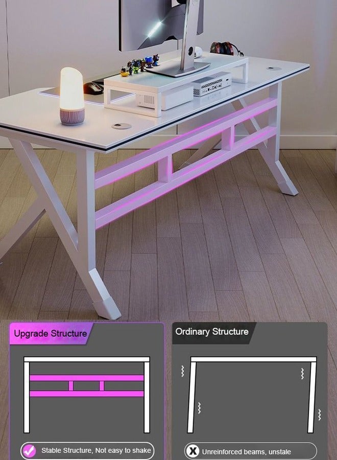 keke K-Shaped Sturdy Computer Desk And Gaming Table Workstation Home Office Desk 100 CM - Image 5