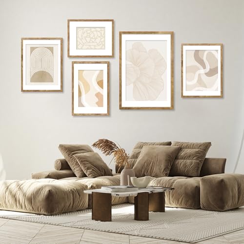 iRahmen 16x20 Picture Frame Set of 2 with Plexiglass, Display Pictures 11x14 with Mat or 16 x 20 Without Mat, Rustic Brown Wood Poster Frame for Photo Wall Gallery Mounting - Image 2