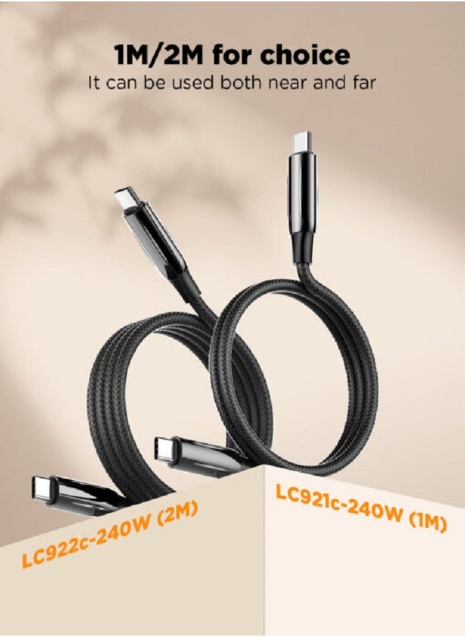 Foji - LC922c 240W High power PD3.1 Fast charge protocol E-marker chip Fast Charging Charger Data Cable 2M - Image 1