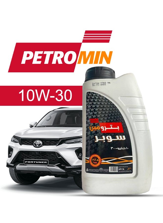Petromin Engine Oil – For TOYOTA Fortuner  2024 - 2004, 6 Liter,  10w30 Petromin - With Engine Oil Filter - 2004 2005 2006 2007 2008 2009 2010 2011 2012 2013 2014 2015 2016 2017 2018 2019 2020 2021 2022 2023 2024