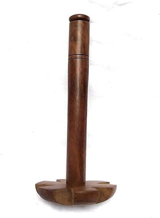 LUXCKY Round Wooden Masher Whisk Beater, Wooden Mathani, Ravai, Ravi, Churner Mixer, Butter Milk Churner - Image 2