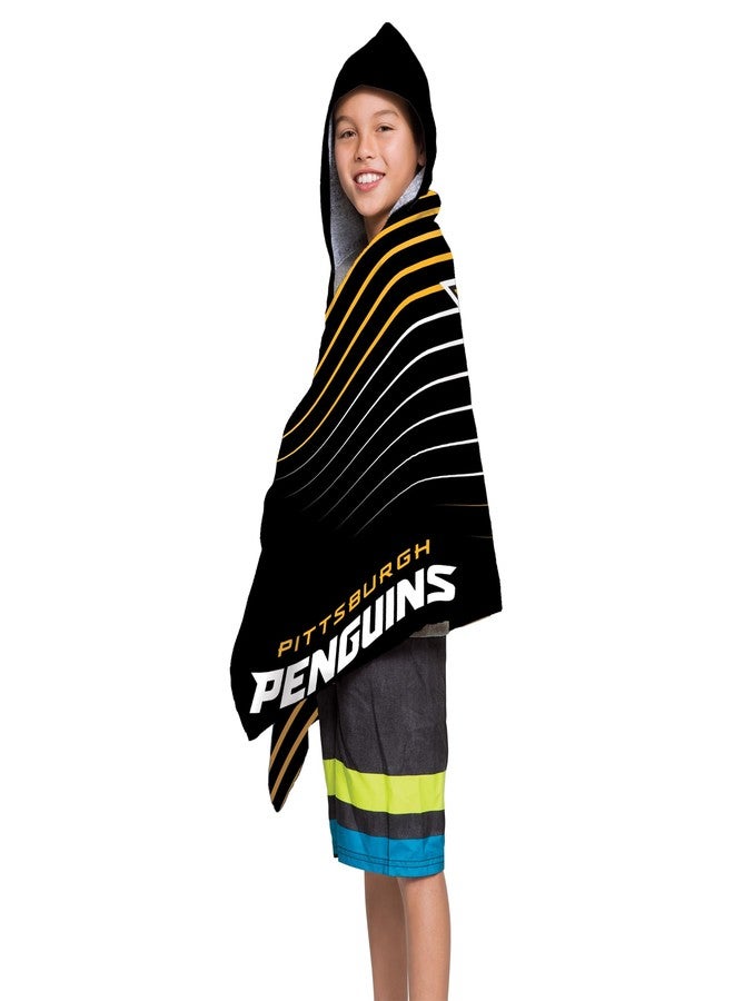 Northwest Pittsburgh Penguins NHL Goalie Youth Hooded Towel 22x51 inches - Image 2