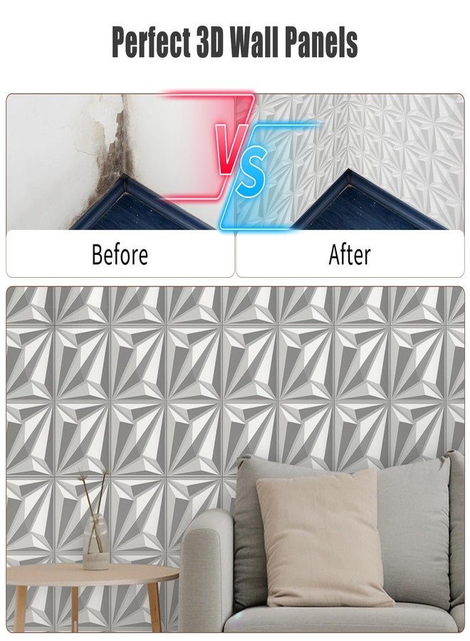 laapee 33-Piece 3D Embossed PVC Wall Panel Set - 12x12 Inch Textured Wall Decor - Quick Install, Water-Resistant - Modern Accent Panels for Living Room, Game Room, Bedroom - 33 Sq.Ft. Total Coverage - Image 4
