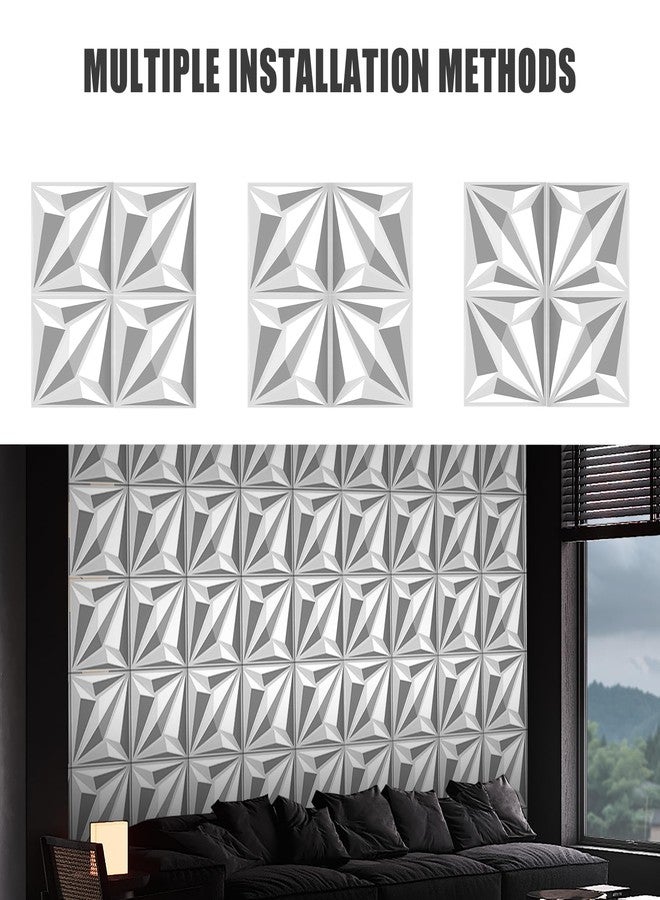 laapee 33-Piece 3D Embossed PVC Wall Panel Set - 12x12 Inch Textured Wall Decor - Quick Install, Water-Resistant - Modern Accent Panels for Living Room, Game Room, Bedroom - 33 Sq.Ft. Total Coverage - Image 3