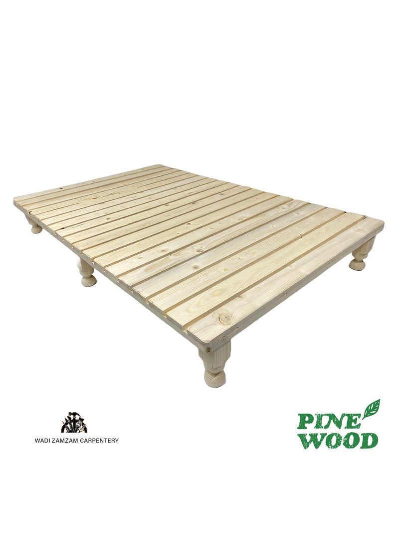 WADI ZAMZAM CARPENTRY PINE WOOD MAJLIS TABLE STYLE MADE OF SOLID PINE WOOD WITH SOLID LEGS - Image 1