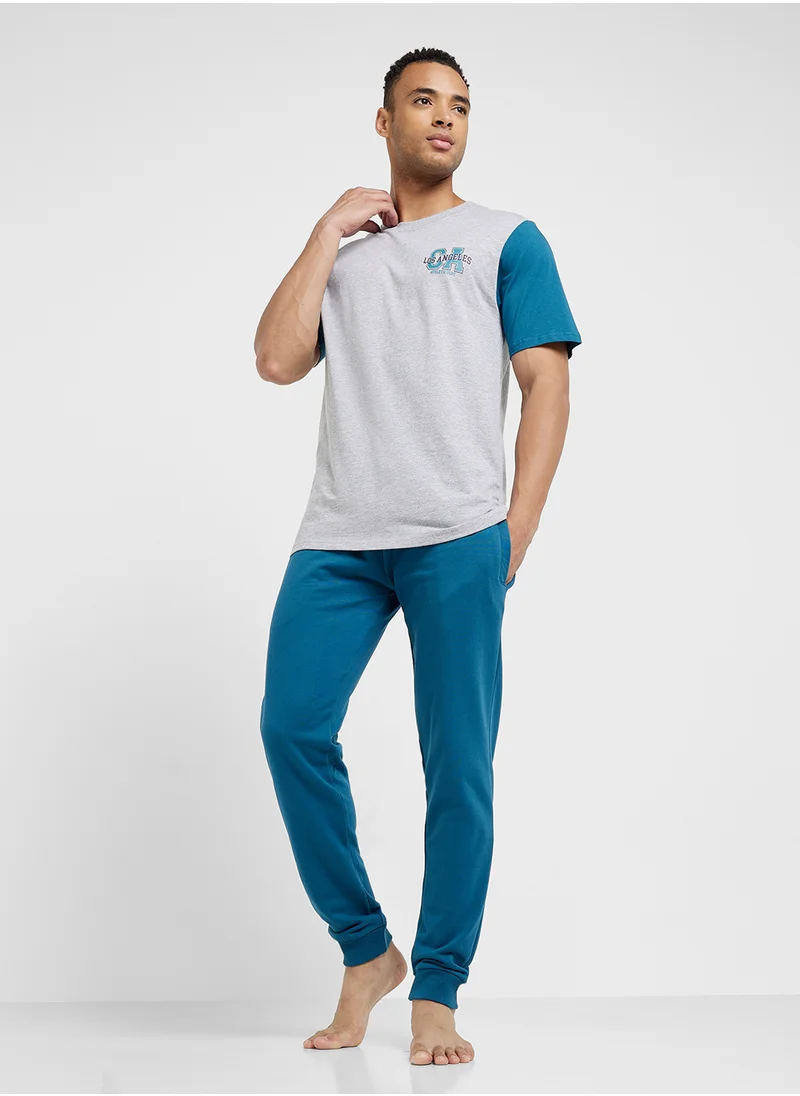 Seventy Five Mens Graphic Tee Jogger