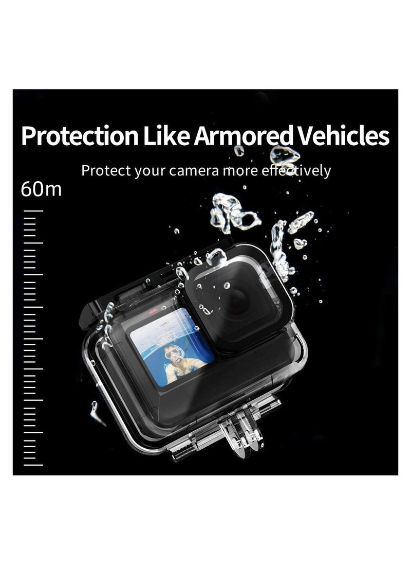 TELESIN - TELESIN Waterproof Case with 3-Pack Dive Filter for GoPro Hero 10 Hero 9 Black Supports 60M/196FT Underwater Scuba Snorkeling Deep Diving with Red Magenta Filter Bracket Screw Go Pro Accessories - Image 1