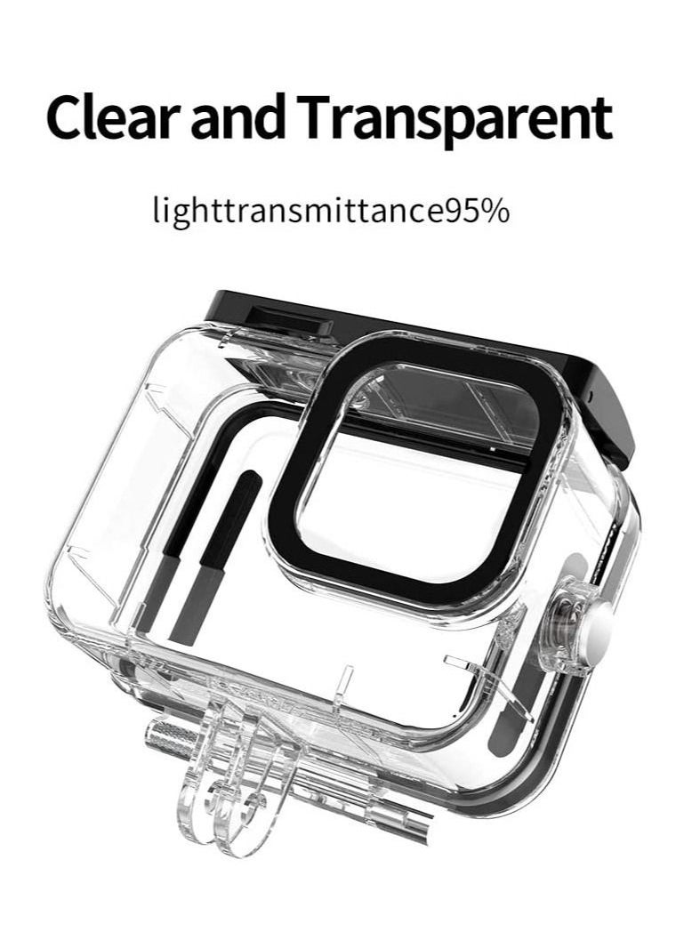 TELESIN - TELESIN Waterproof Case with 3-Pack Dive Filter for GoPro Hero 10 Hero 9 Black Supports 60M/196FT Underwater Scuba Snorkeling Deep Diving with Red Magenta Filter Bracket Screw Go Pro Accessories - Image 1