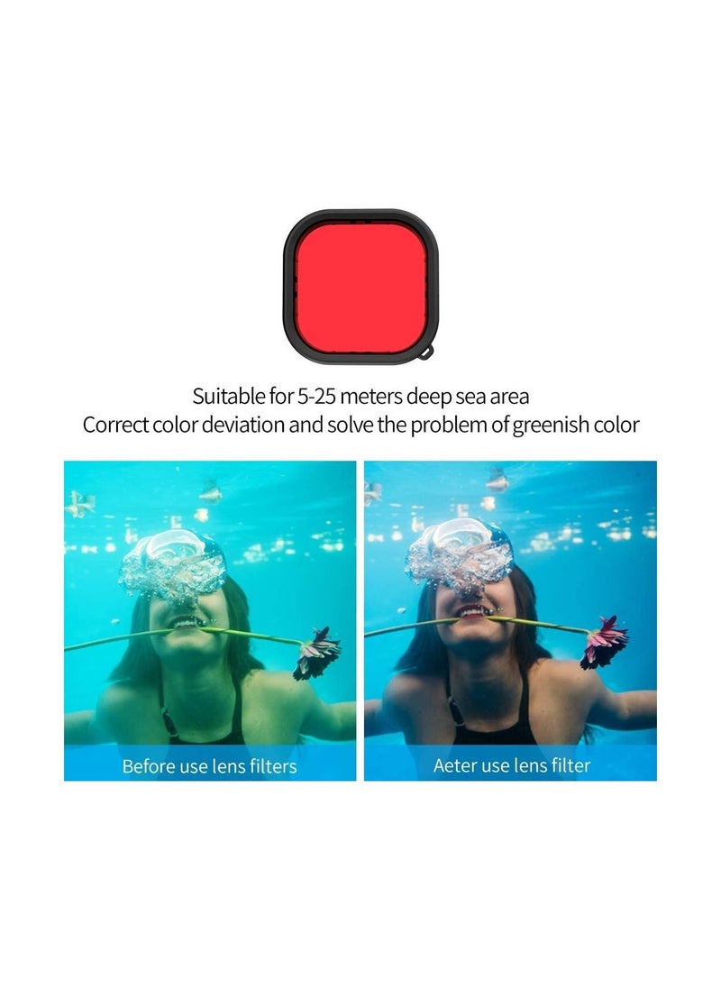 TELESIN - TELESIN Waterproof Case with 3-Pack Dive Filter for GoPro Hero 10 Hero 9 Black Supports 60M/196FT Underwater Scuba Snorkeling Deep Diving with Red Magenta Filter Bracket Screw Go Pro Accessories - Image 1