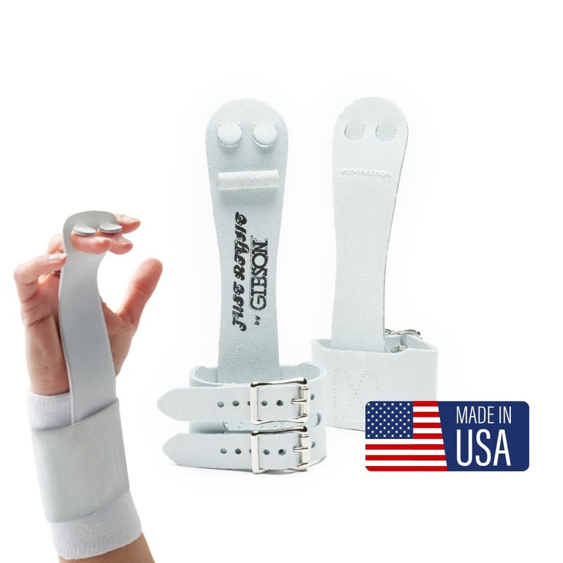 Gibson Athletic Just Right Uneven Bar Gymnastics Grips for Girls Narrow Fit Leather Hand Grips for Gymnastics Bars Gymnastics Equipment Accessories Made in USA - Image 2