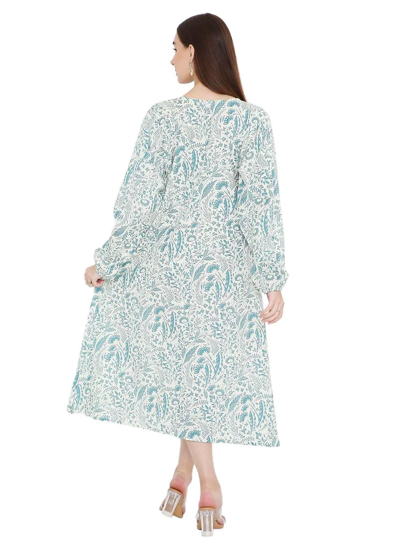 هانا آند سارا HIGH QUALITY SHORT PRINTED FARASHA ARABIC KAFTAN JALABIYA DRESS