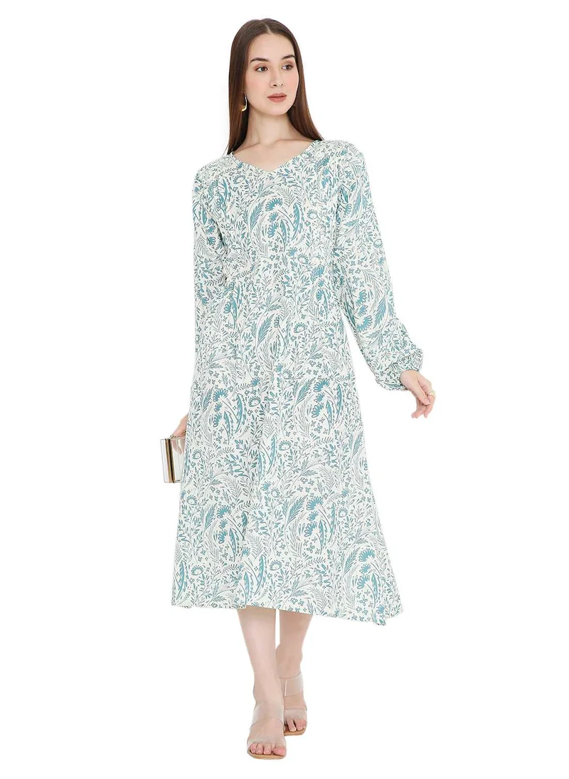 هانا آند سارا HIGH QUALITY SHORT PRINTED FARASHA ARABIC KAFTAN JALABIYA DRESS