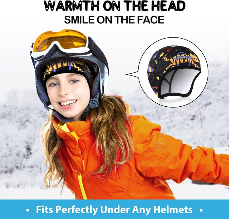 HIKENTURE Kids Skull Cap Helmet Liner Winter Hat for Boys and Girls Beanie Ski Hat with Thermal Fleece for Snow Sports… - Image 4