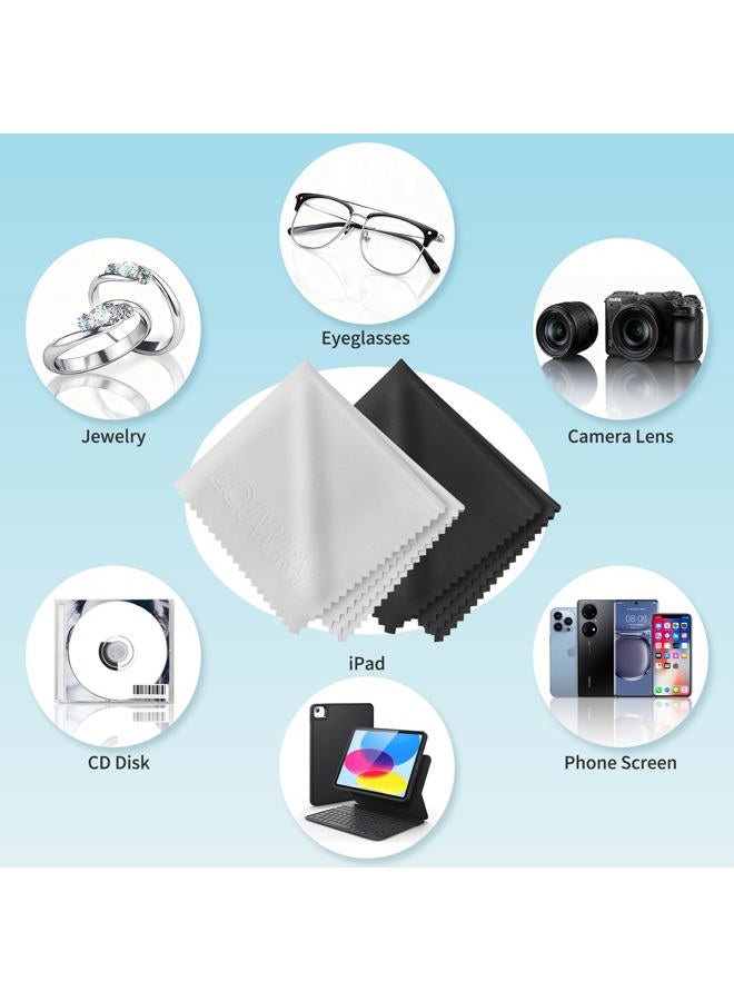 LOJWRY Eye Glass Clean Cloths 6*7in 6 Pcs, Individually Wrapped, High-Density, Ultra Soft, Scratch-Free Premium Microfiber Cleaning Cloth for Glasses, Camera Lens, Screen, Electronics, Tv, Eyeglass. - Image 4