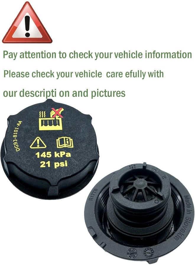 bekelan Radiator Surge Tank Cap, Coolant Reservoir Cap For Ford Focus Mustang Fusion Escape F150 F250 F350 F450 F550 F600 Fiesta Bronco Edge Ranger Expedition Explorer Transit & Lincoln Aviator Mkz Mkc Mkx  - Image 5