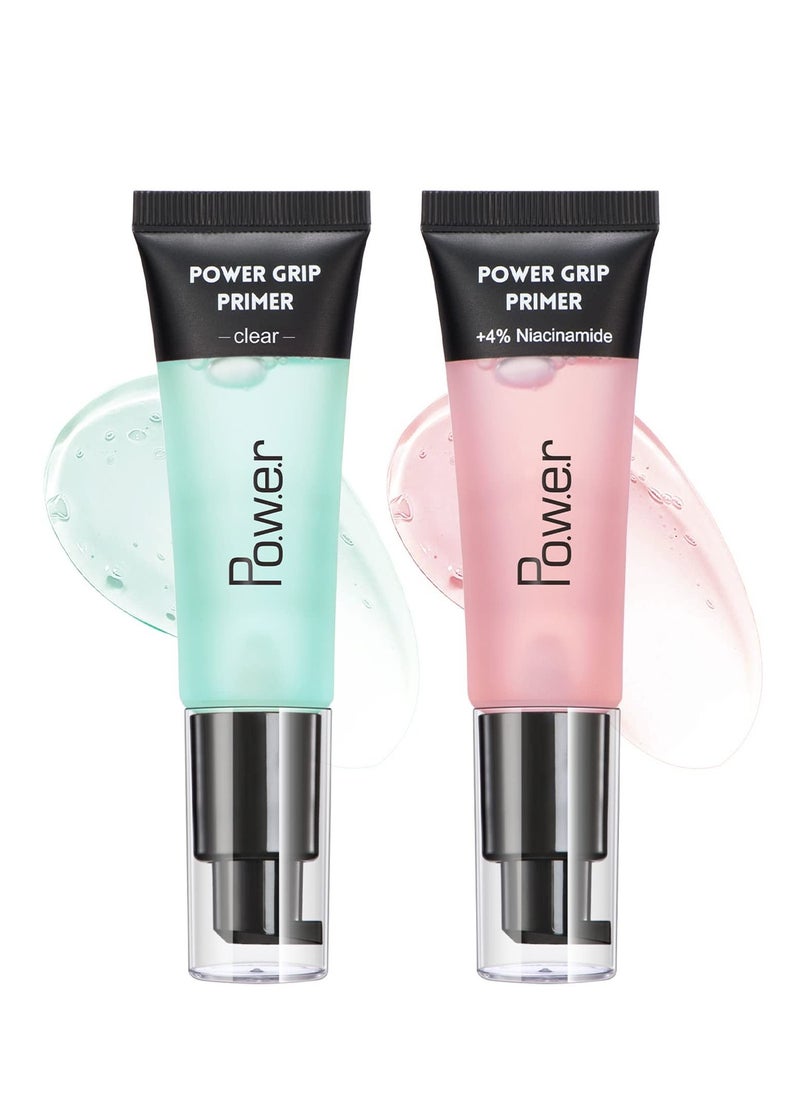 SYOSI Power Grip Primer 2 Pcs Hydrating Face Primer Gel Perfect Base Face Primer for Wrinkles Gel-Based and Hydrating Face Primer for Smoothing Skin and Gripping Makeup 24 ml