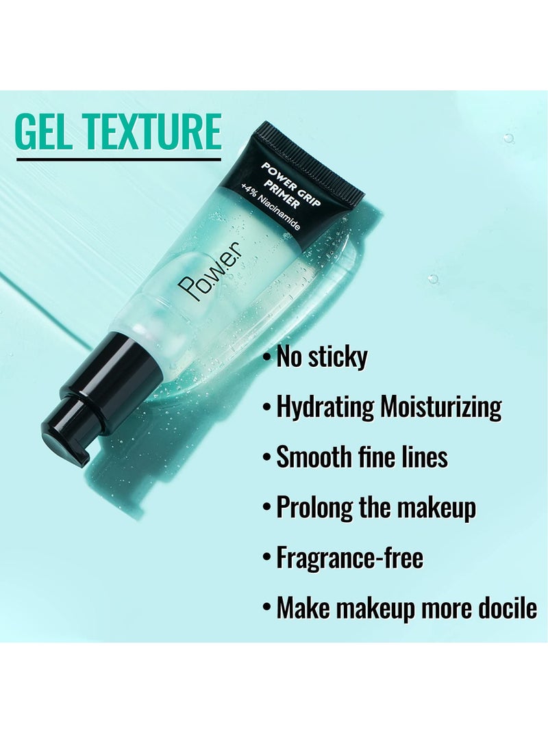 SYOSI Power Grip Primer 2 Pcs Hydrating Face Primer Gel Perfect Base Face Primer for Wrinkles Gel-Based and Hydrating Face Primer for Smoothing Skin and Gripping Makeup 24 ml