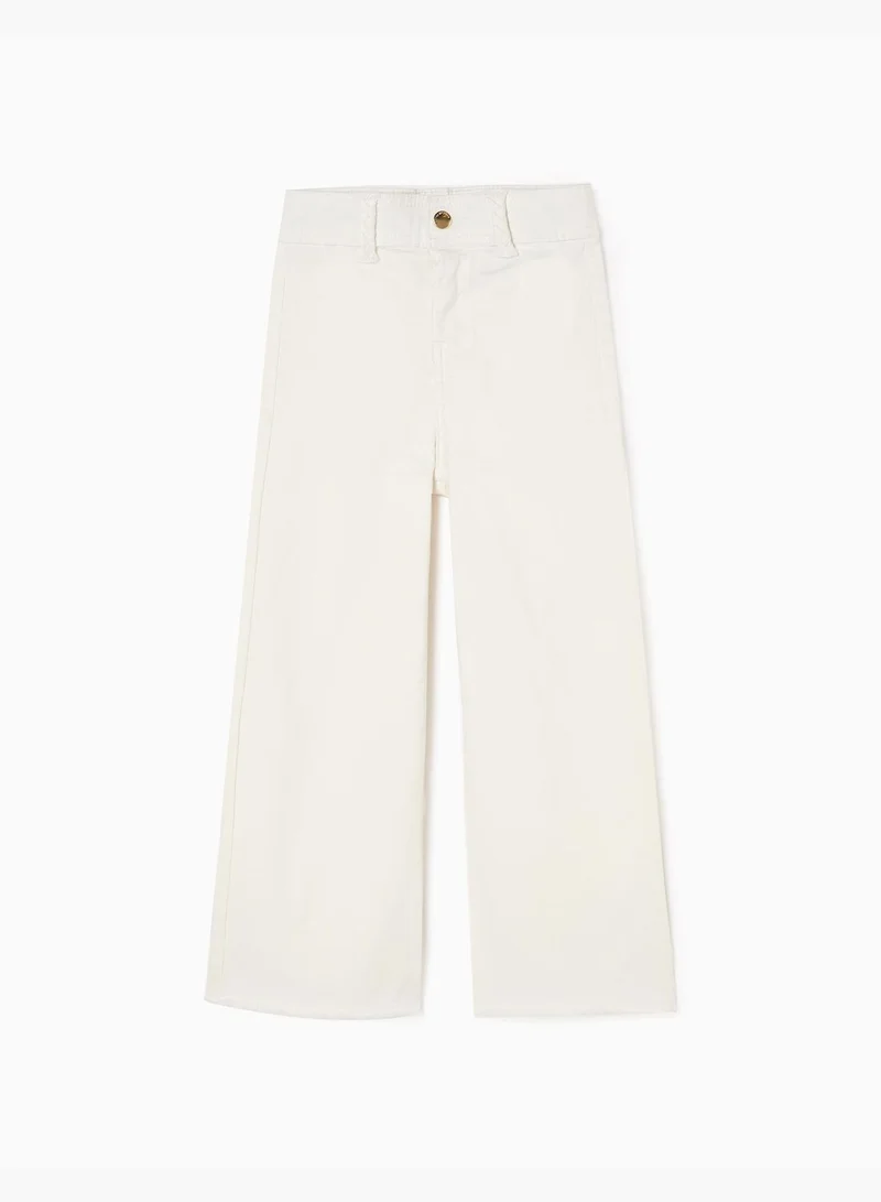 زيبي Zippy Cotton Twill Trousers For Girls Wide Leg