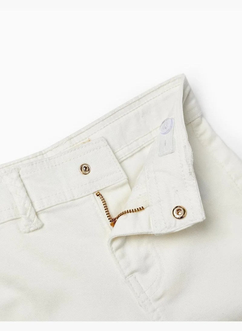 زيبي Zippy Cotton Twill Trousers For Girls Wide Leg