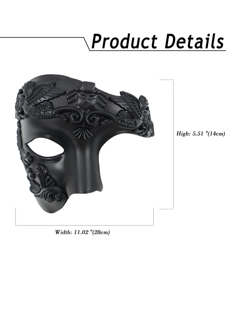 KASTWAVE Masquerade Mask for Men Classic Vintage Venetian Mens Mask Lightweight Gentle, Specially for Costume  - Image 4