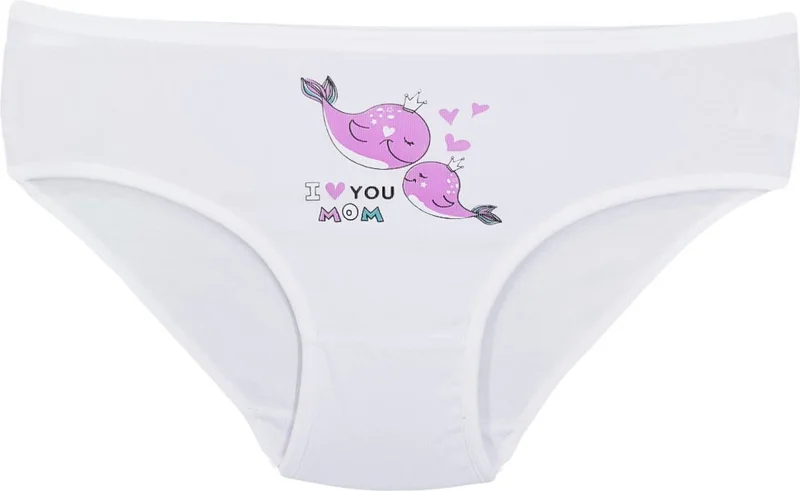 اونوريل 5-Pack Dolphin Printed Girls Lycra Child Panties