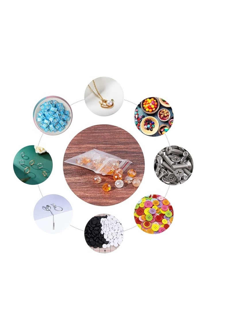 Terabyte أكياس بلاستيكية شفافة صغيرة بسحاب قابلة للإغلاق أكياس سيلوفان ذاتية الإغلاق لأكياس التخزين للوجبات الخفيفة والمخبوزات والبسكويت والحلويات وأغلفة زخرفية 3x4 (50 قطعة) - Image 3