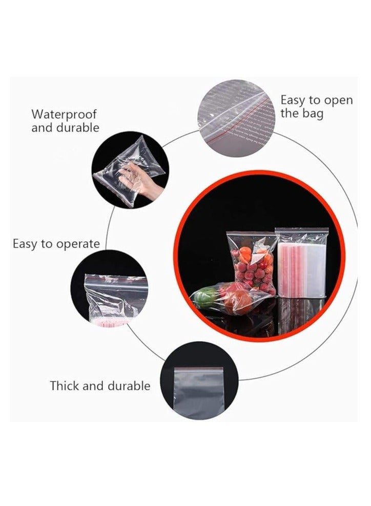 Terabyte أكياس بلاستيكية شفافة صغيرة بسحاب قابلة للإغلاق أكياس سيلوفان ذاتية الإغلاق لأكياس التخزين للوجبات الخفيفة والمخبوزات والبسكويت والحلويات وأغلفة زخرفية 3x4 (50 قطعة) - Image 4