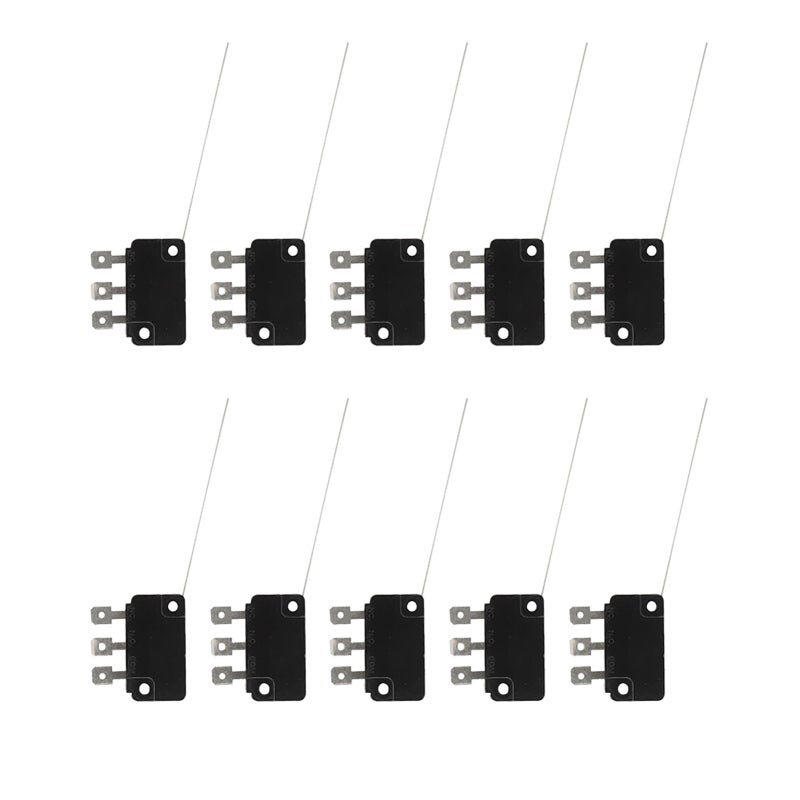 Normally Open Micro Switch: 10Pcs Long Pin, 100000 Times Service Life - Stable Performance, Durable Micro Switch for Gaming Consoles, Electrical Appliances, Electronics - Image 2