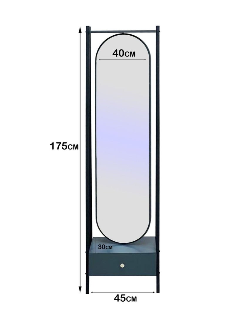 Floor Full Length Mirror With Holder 175X40X45Cm - Image 2