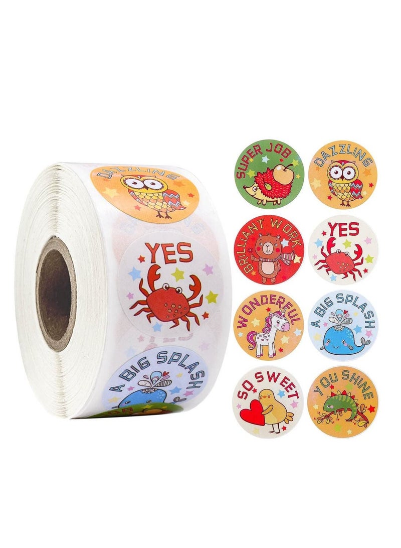 SYOSI 1000Pcs Reward Stickers for Kids 16 Designs Animal Stickers Motivational Stickers for Kids Teachers in Classroom and School - Image 2
