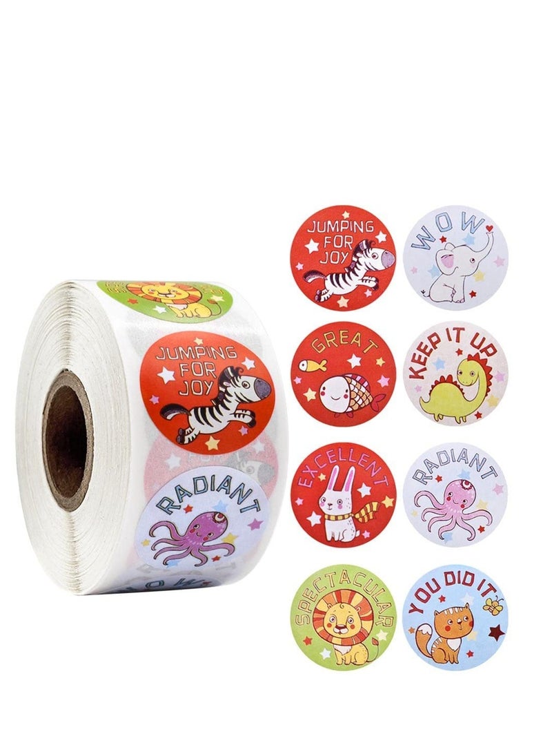 SYOSI 1000Pcs Reward Stickers for Kids 16 Designs Animal Stickers Motivational Stickers for Kids Teachers in Classroom and School - Image 3