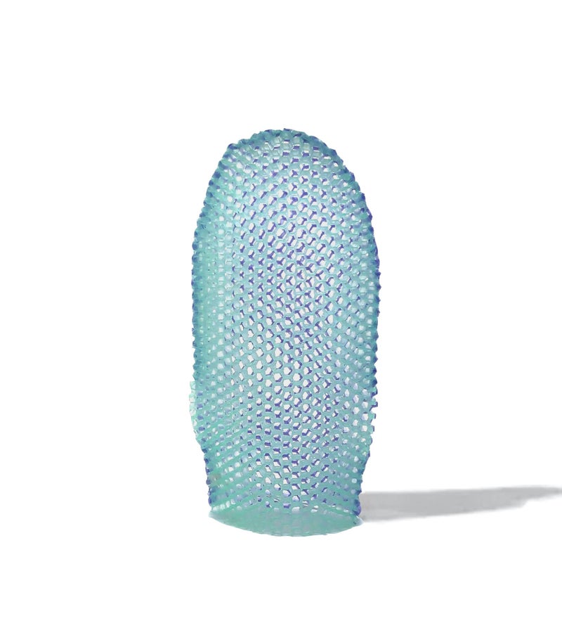 Supracor Stimulite Dual-Sided Bath Mitt - Lavender side (softer texture) Green side (firmer texture) - Image 1