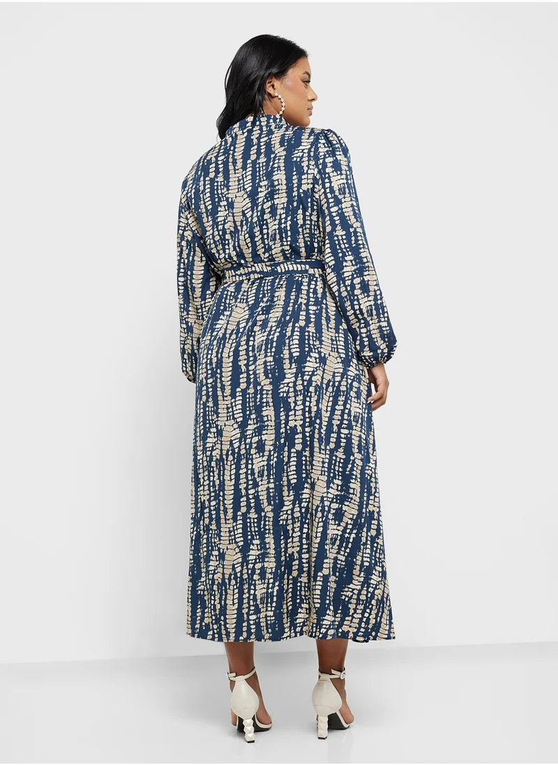 Ella Plus Tye Dye Print Shirt Dress