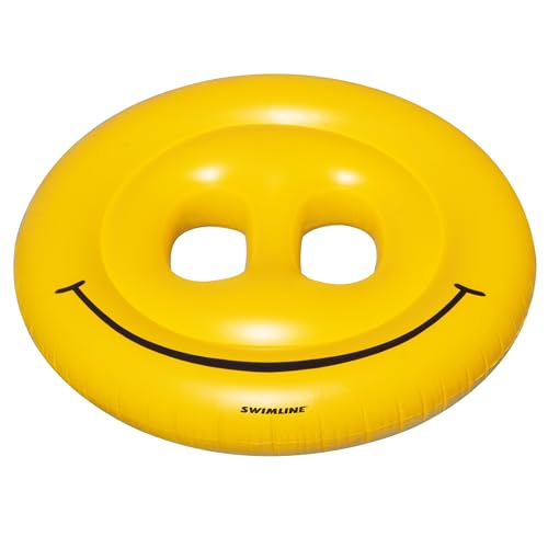 Swimline Smiley Face Pool Float Yellow - Image 1