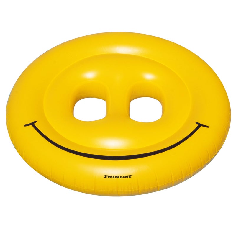Swimline Smiley Face Pool Float Yellow - Image 2