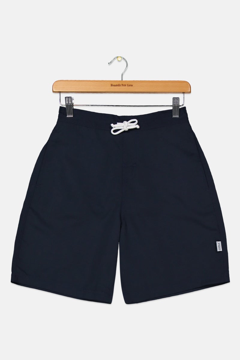 COEGA SUNWEAR Kids Boy Drawstring Plain Swim Shorts, Navy Blue  - Image 1