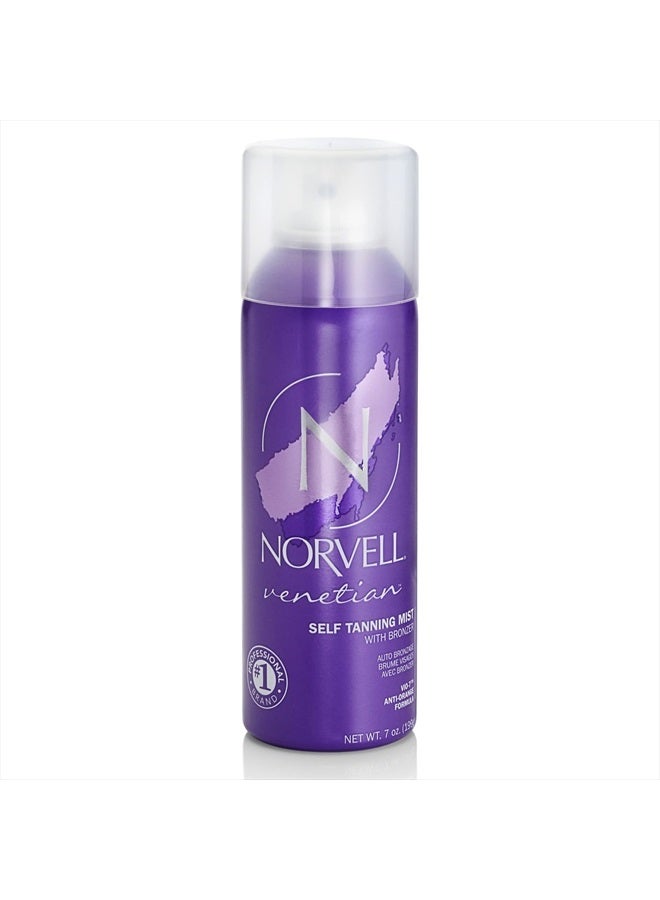 norvell Venetian Sunless Self Tanning Mist - Airbrush Spray Solution with Bronzer for Instant Sun Kissed Glow, 7 fl.oz. - Image 1