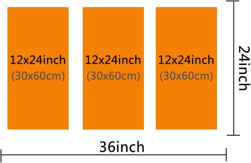 BPA Yosemite Black and White Canvas Wall Art - 3 Panel Set - Image 3