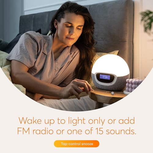 Lumie Bodyclock Shine 300 – Sunrise & Sunset Alarm Clock - Bedside Lamp with Custom Light Duration - Wake-Up, Night & Reading Light - Warm LEDs - Image 5