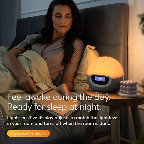 Lumie Bodyclock Shine 300 – Sunrise & Sunset Alarm Clock - Bedside Lamp with Custom Light Duration - Wake-Up, Night & Reading Light - Warm LEDs - Image 4