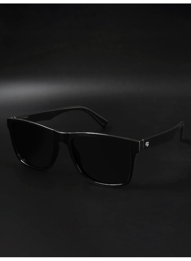 Woggles Auralite Black Polarized Square Sunglasses  - Image 5