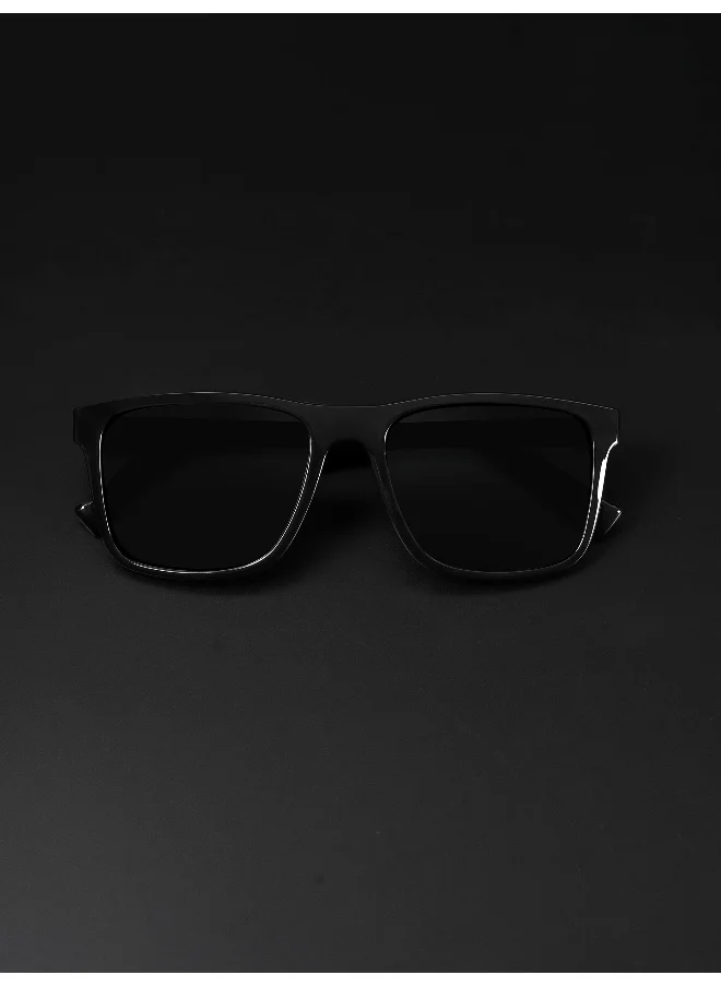 Woggles Auralite Black Polarized Square Sunglasses