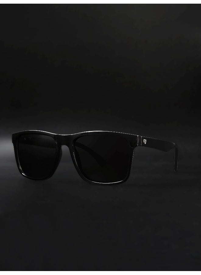 Woggles Auralite Black Polarized Square Sunglasses  - Image 4