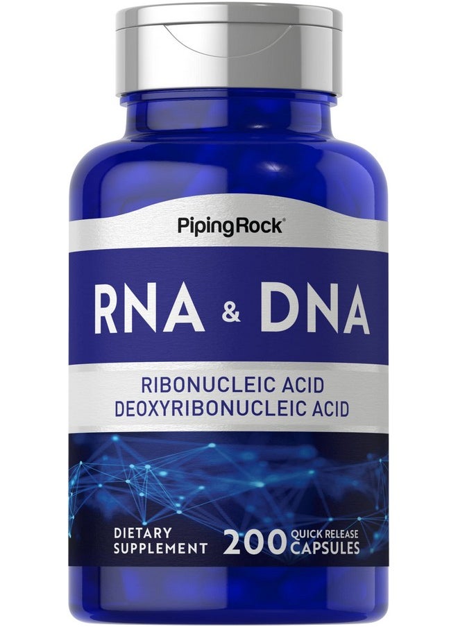 Piping Rock - Rna Dna Supplement ; 200 Capsules ; Ribonucleic Acid & Deoxyribonucleic Acid ; Nongmo Gluten Free - Image 1