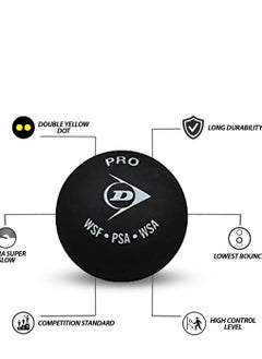 DUNLOP Pro Double dot  Rubber Squash Ball - pzsku/Z85EA0C929CE9A914354CZ/45/_/1718579700/2e57b570-6779-4804-8e4d-4e66be0491f3