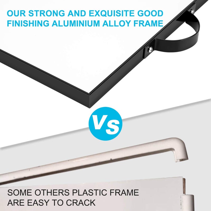 TSJ OFFICE Small White Board - 16" X 12" Portable Black Aluminum Framed Whiteboard, Magnetic Dry Erase Board with a Handle, to Do List Notepad for Office, Home, School - Image 2