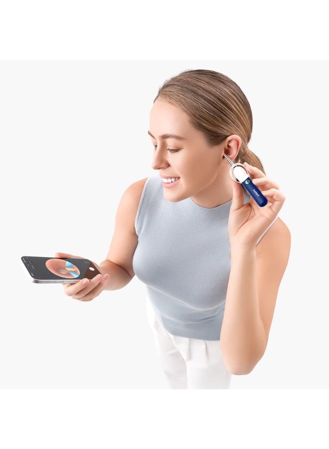بيبيرد جهاز Bebird EarSight 3 Plus لتنظيف الأذن بصرياً، مزود بكاميرا عالية الدقة (HD) وإضاءة LED؛ طقم لاسلكي (عبر WiFi) لفحص الأذن وإزالة الشمع، يشتمل على أدوات متعددة الوظائف (ملاعق ومجسات وملقط) ومناسب لجميع أفراد الأسرة - لون أزرق داكن. - Image 2