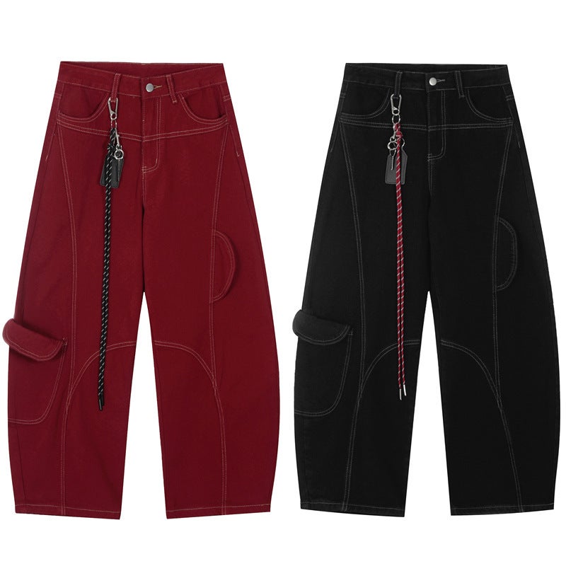 Unisex Classic Denim Jeans Loose Fit Daily Outdoor Wear - Image 4
