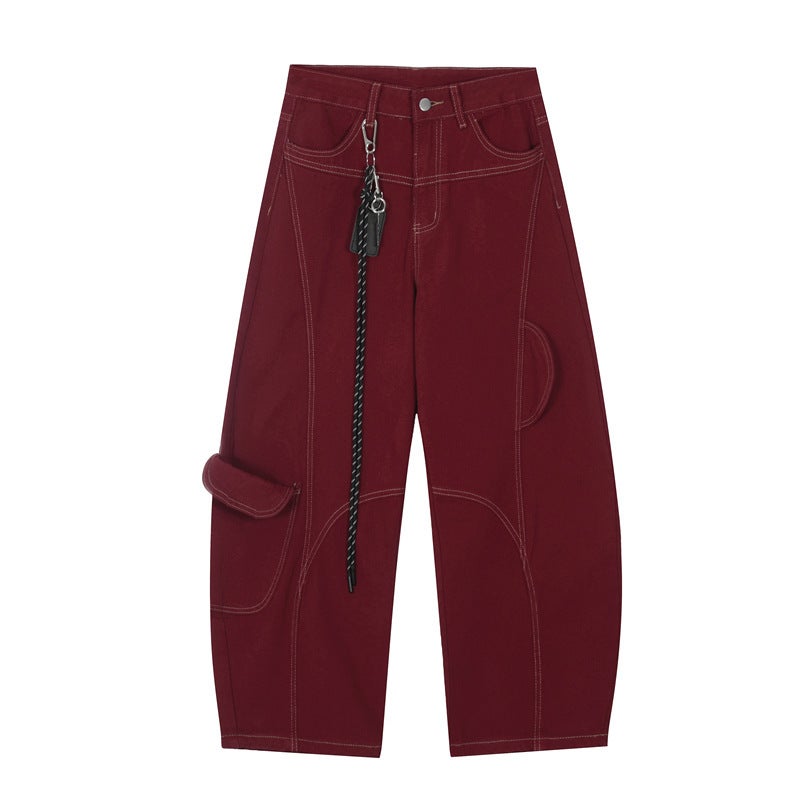 Unisex Classic Denim Jeans Loose Fit Daily Outdoor Wear - Image 2